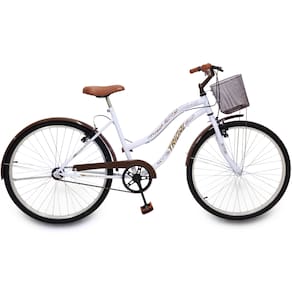 Bicicleta Aro 26 Feminina Retrô Tridal Beach com Freios V-Brake
