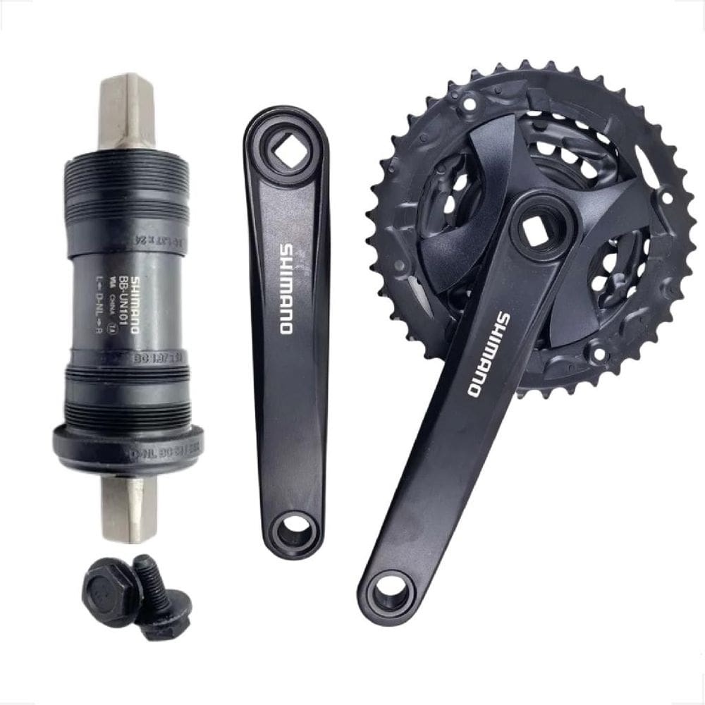 Pedivela Bicicleta Shimano Altus Triplo Mt101 22 / 30 / 40 Movimento Central Ponta Quadrada Shimano