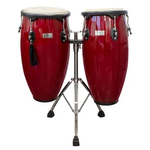 Par de Congas 11 e 12 Vermelha com Suporte New York