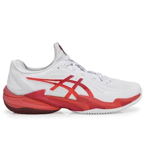 Tênis Asics Court FF 3 Novak - Clay - Saibro - Branco e Vermelho