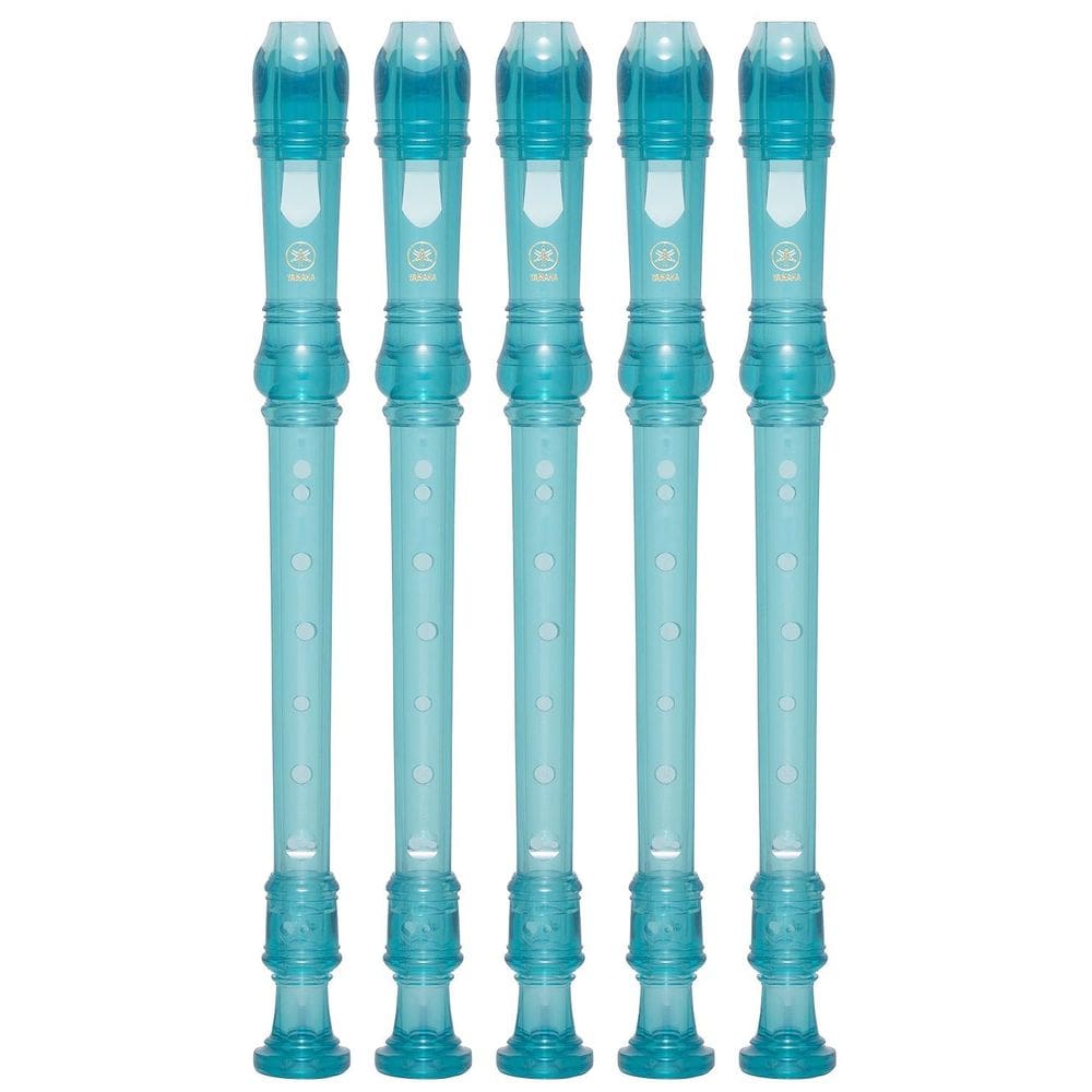 Kit 5 Flautas Doce Soprano Barroca Em C YRS-20B Azul Yamaha