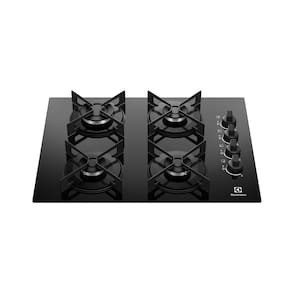 Cooktop 4 Bocas a Gás Electrolux Mesa de Vidro Efficient Grade de Aço Fosco (KE4GR)