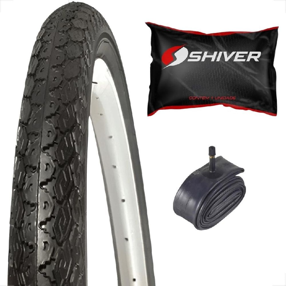 Pneu Pirelli Manga Turbo aro 26 x 1.1 Montadinha Motorizada Bike + Camara de ar Shiver Bico Grosso