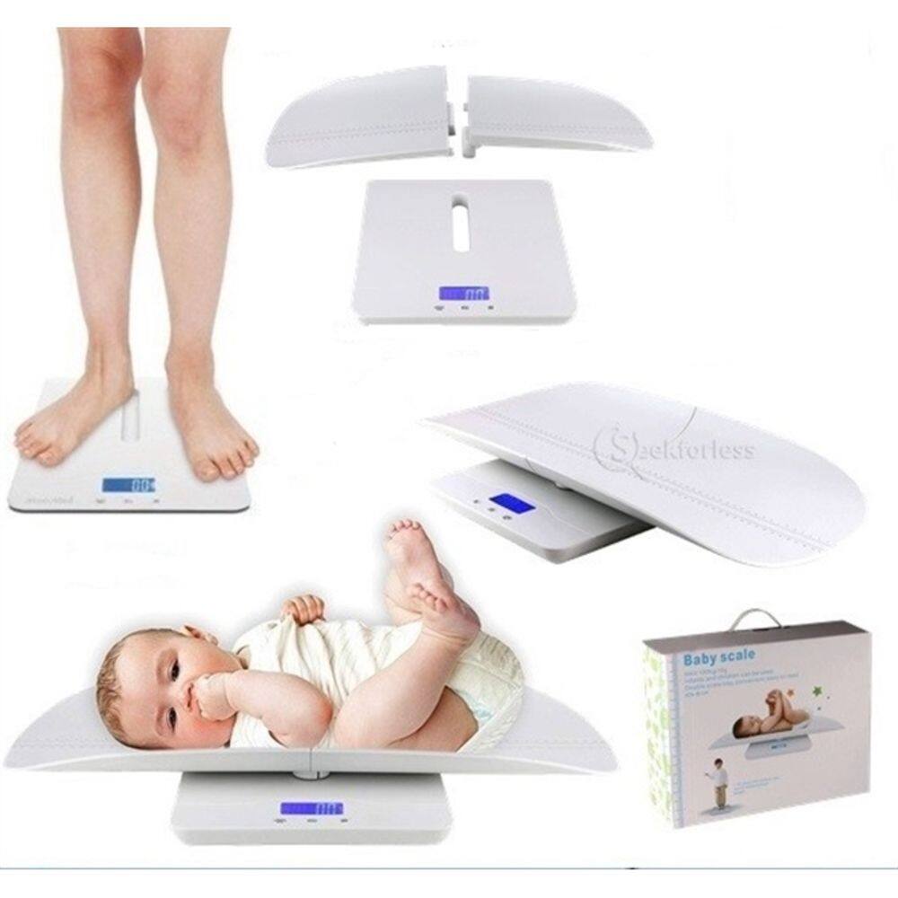 Balanca 2 Em 1 Digital Bebe Adulto Infantil Pediatrica Com Tela Lcd Touch Ate 100Kg Ideal Para Mamae Clinica E Pet Shop