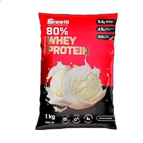 Whey Protein Concentrado 80%(1kg) -growth Supplements Sorvete de Creme
