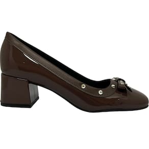 Sapato Feminino Dia a Dia Passeio Trabalho Salto Casual Médio Detalhes Metalizados Moleca 5822.103