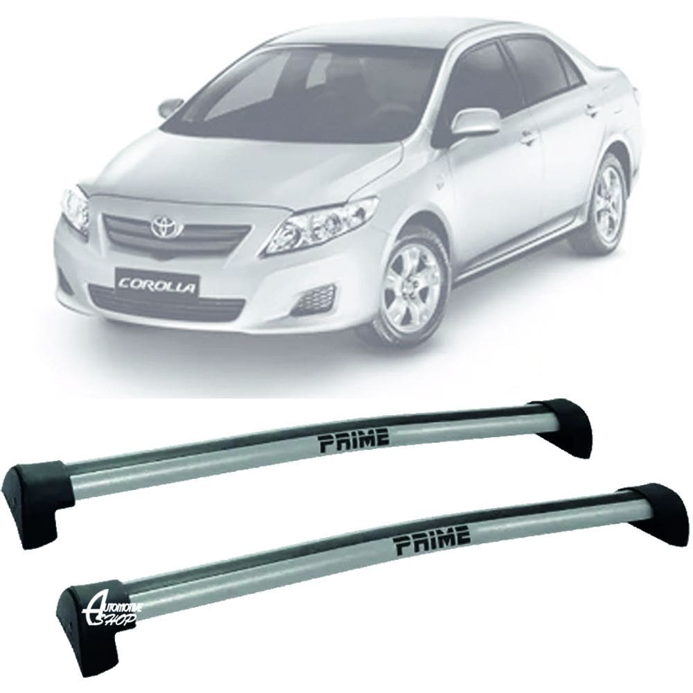 Rack Teto Aluminio Prime Toyota Corolla 08 a 14 Prata PR036