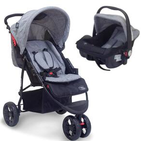 Carrinho De Bebe Travel System Urban Cinza - Baby Style
