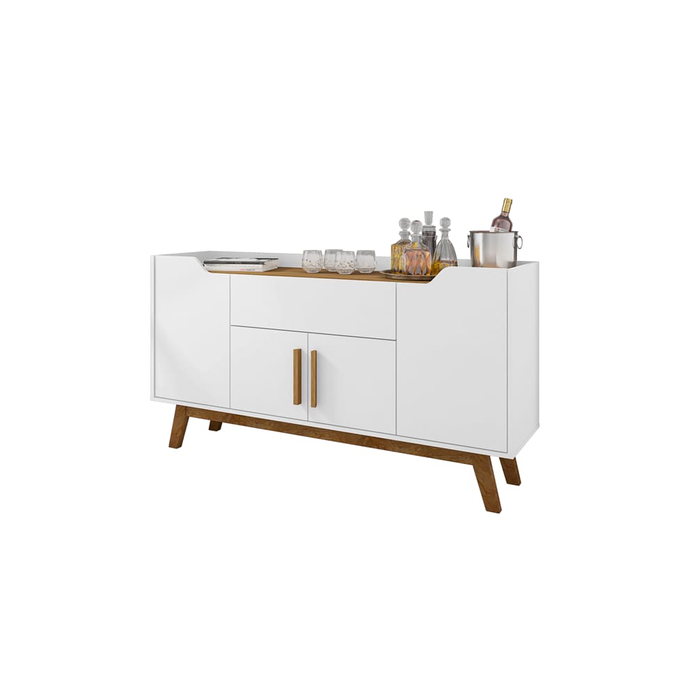 Aparador Buffet Future Branco/Cinamomo – Bechara Móveis