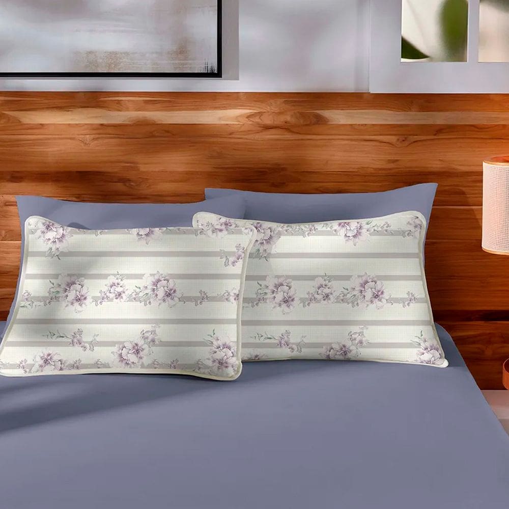 Jogo de Cama king Malha 100% Algodão Estampado 3 Peças Vivaldi