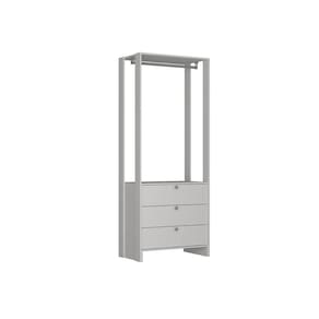 Closet com 1 cabideiro e 3 Gavetas Yes Nova Mobile Branco
