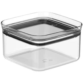 Pote Hermético Plástico 1L Organizador Tampa Natural Porta Alimentos Ou Block