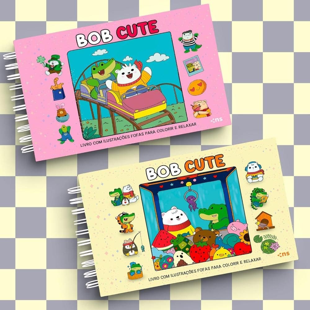 KIT BOB CUTE – Capa Dura Amarelo + Capa Dura Rosa(0906)