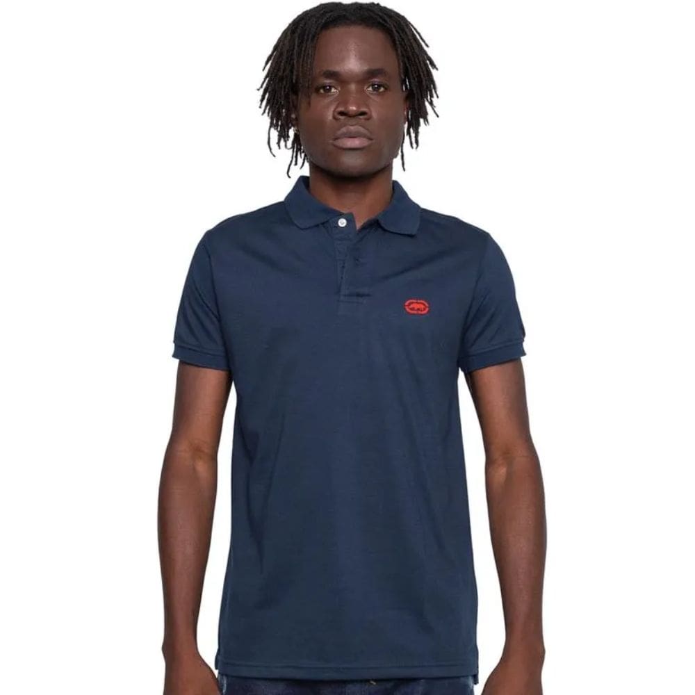 Camisa Polo Masculina Ecko Plus Size Azul Marinho EK292