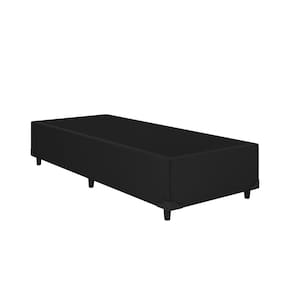 Base Box Solteiro Corino Preto 88x188