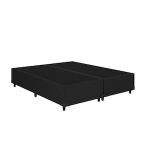 Base Box Casal Bipartida Corino Preto 138x188