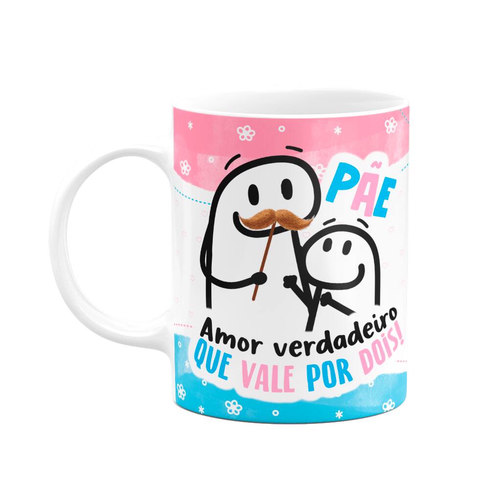 Caneca Flork Pais - Pãe, amor verdadeiro que vale por dois