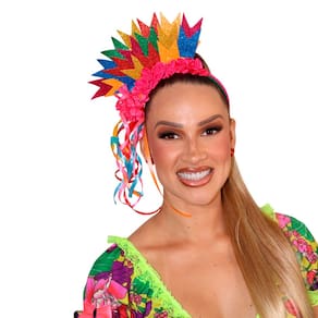 Tiara Bandeirinha Festa Junina Arco com Glitter Luxo Caipirinha Arquinho São João Arraiá Quadrilha Caipira