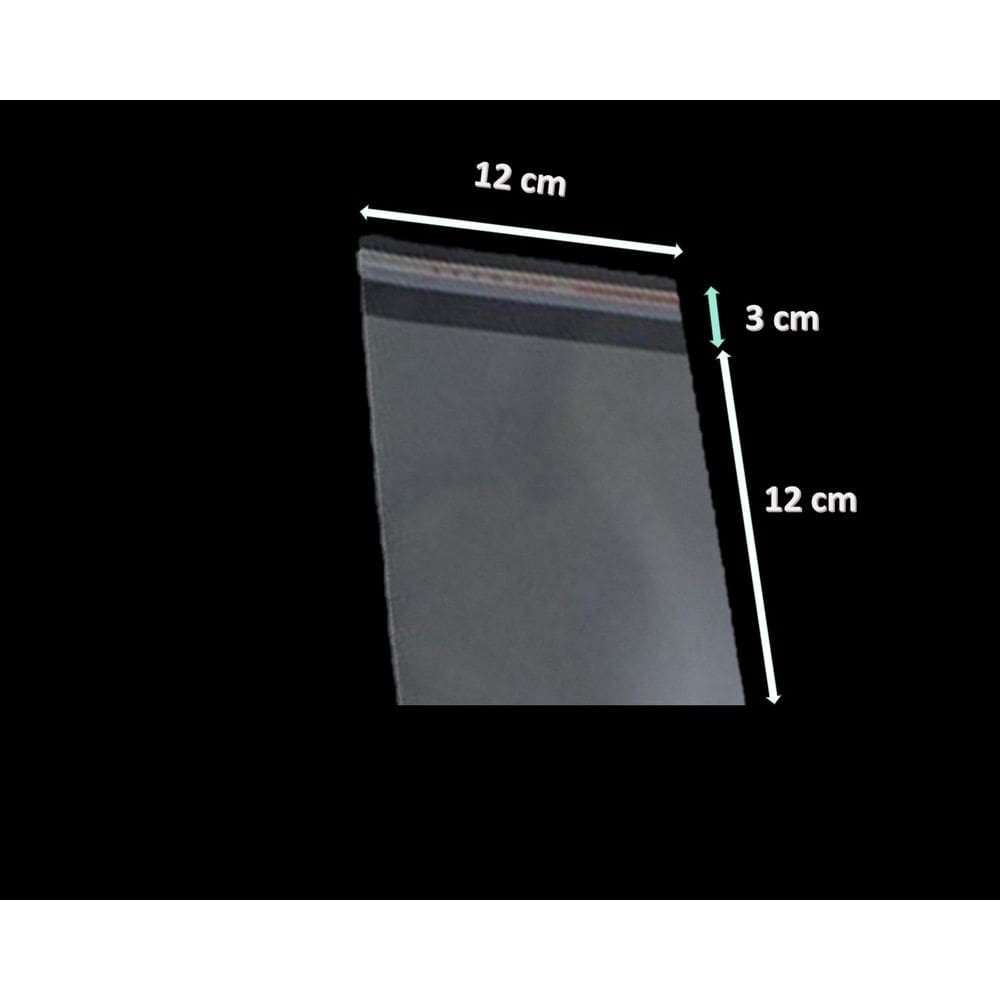 Saco Adesivado Plástico Transparente Vabene 12x12+3cm 1.000 Unidades
