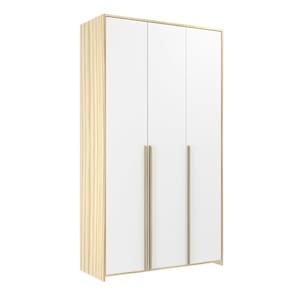 Guarda-roupa Infantil Mdf 3 Portas Modulado Branco/Marrom