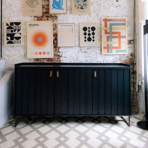 Aparador para Sala de Estar 85cm Trendy Preto