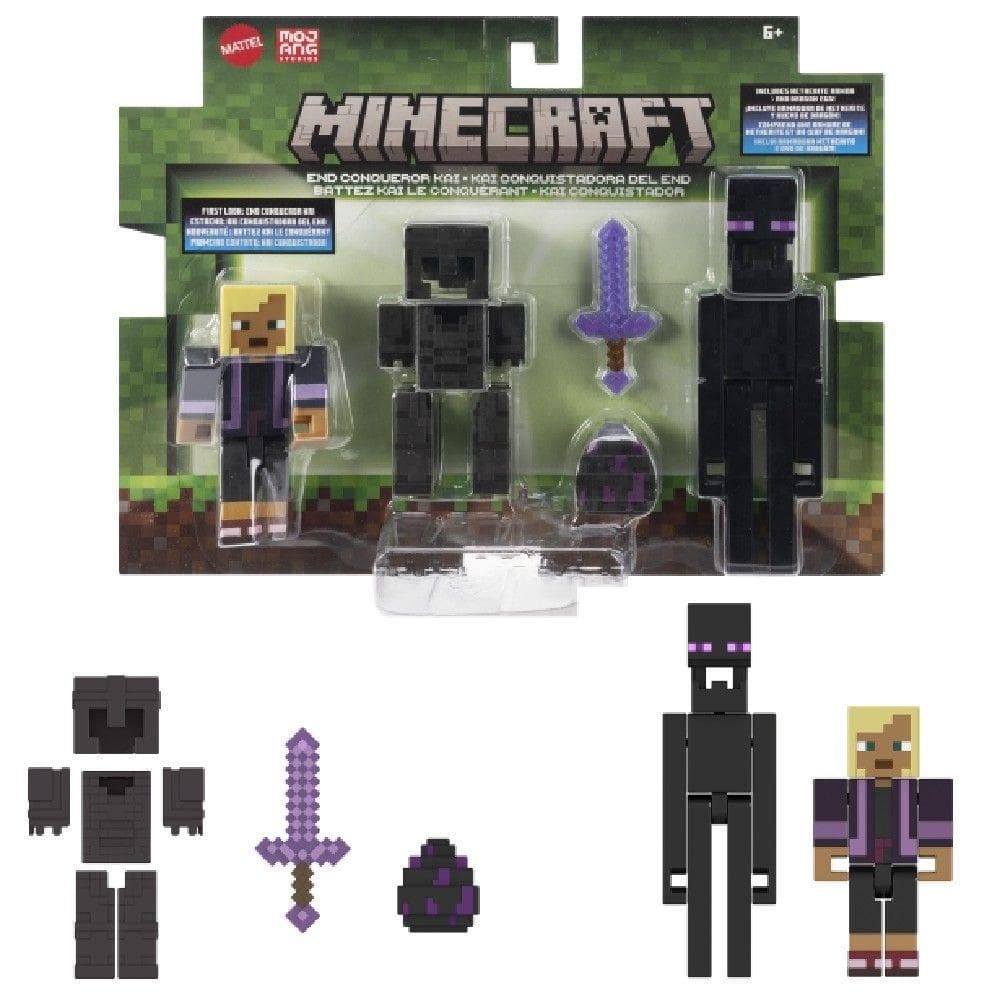 Minecraft Vanilla 2 Figuras Kai Conquistador - Mattel