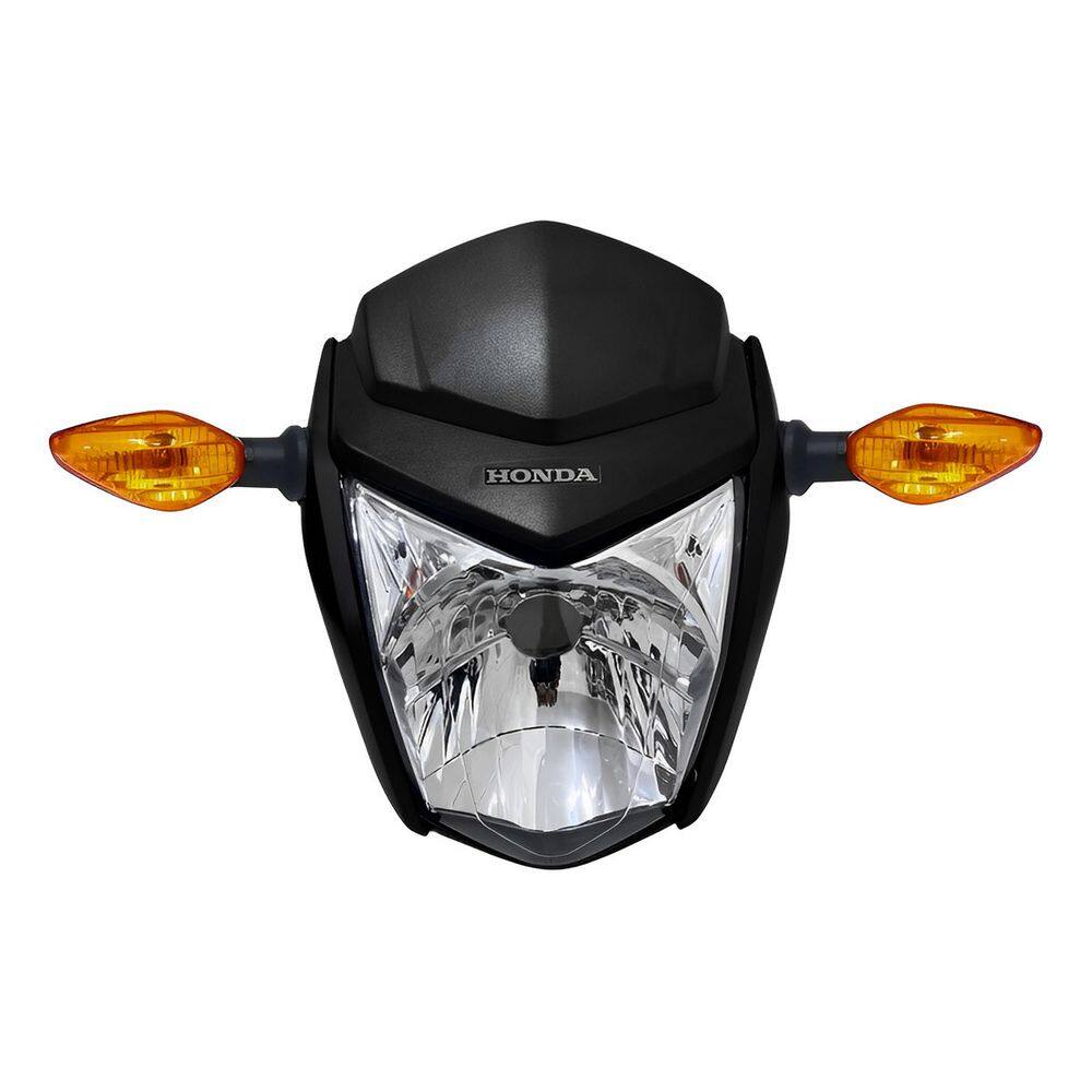 Farol Carenagem Frontal Fan125 2014 A 2017 Pisca Preto Fosco
