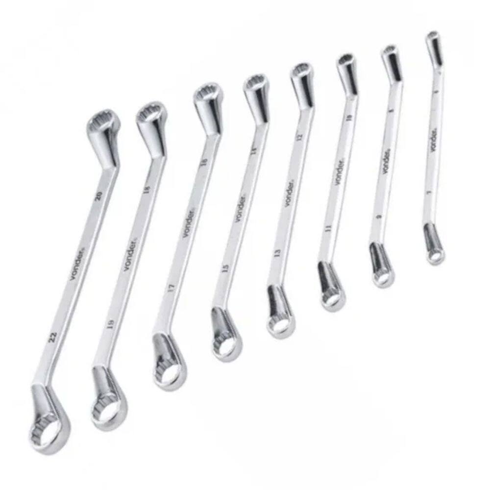 Kit Jogo de Chaves Estrela Cromadas Vonder Profissional 6 a 22mm 8 Peças