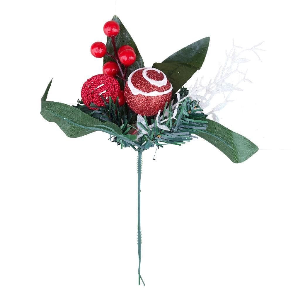 Enfeite de Natal Pick Frutos e Bola 18cm Cazza