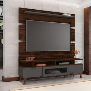 Rack Com Painel Para TV 65 Polegadas MDF Moderno Sala de Estar