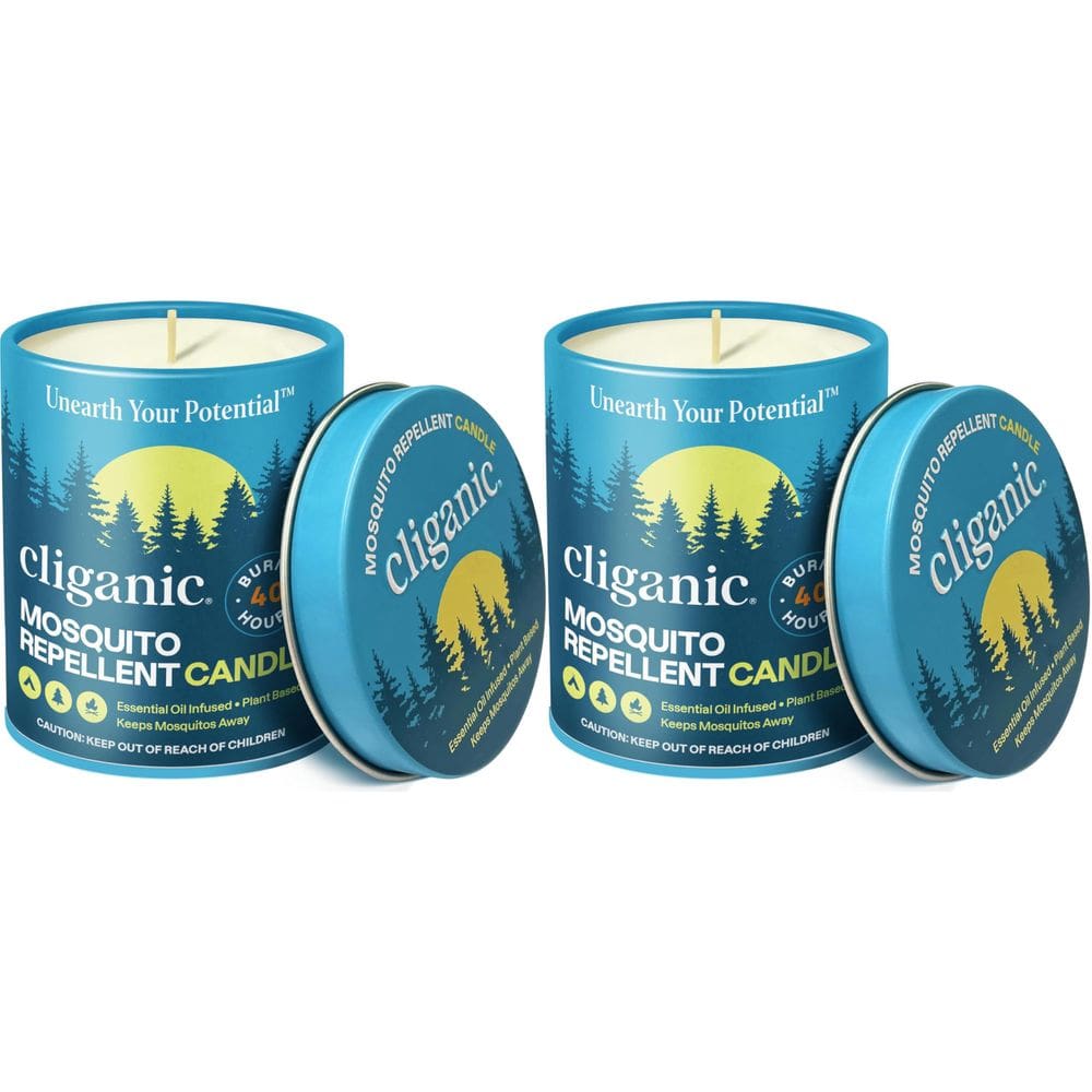 Vela repelente de mosquitos Cliganic Natural de 9 onças (pacote com 2)