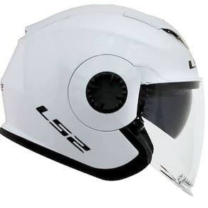 Capacete Ls2 OF570 Verso Aberto Com Oculos Monocolor Branco