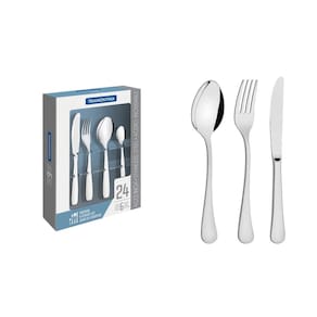 Faqueiro Conjunto Talheres Tramontina Aço Inox 24pçs Zurique