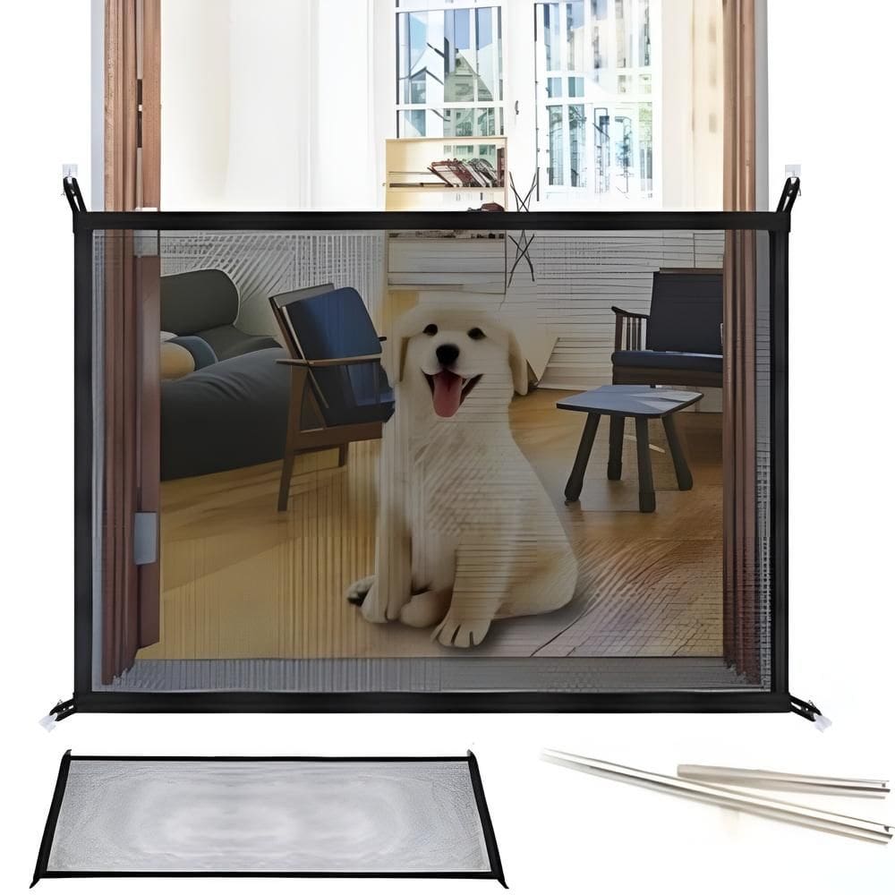 Grade Tela De Protecao Bebe Animais Rede Expansiva Dobravel 180Cm Multiuso Porta Passagem Em Nylon
