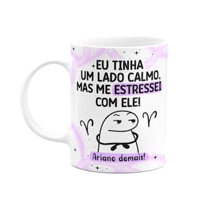 Caneca Flork Signos Áries - Ariano demais! 325ml