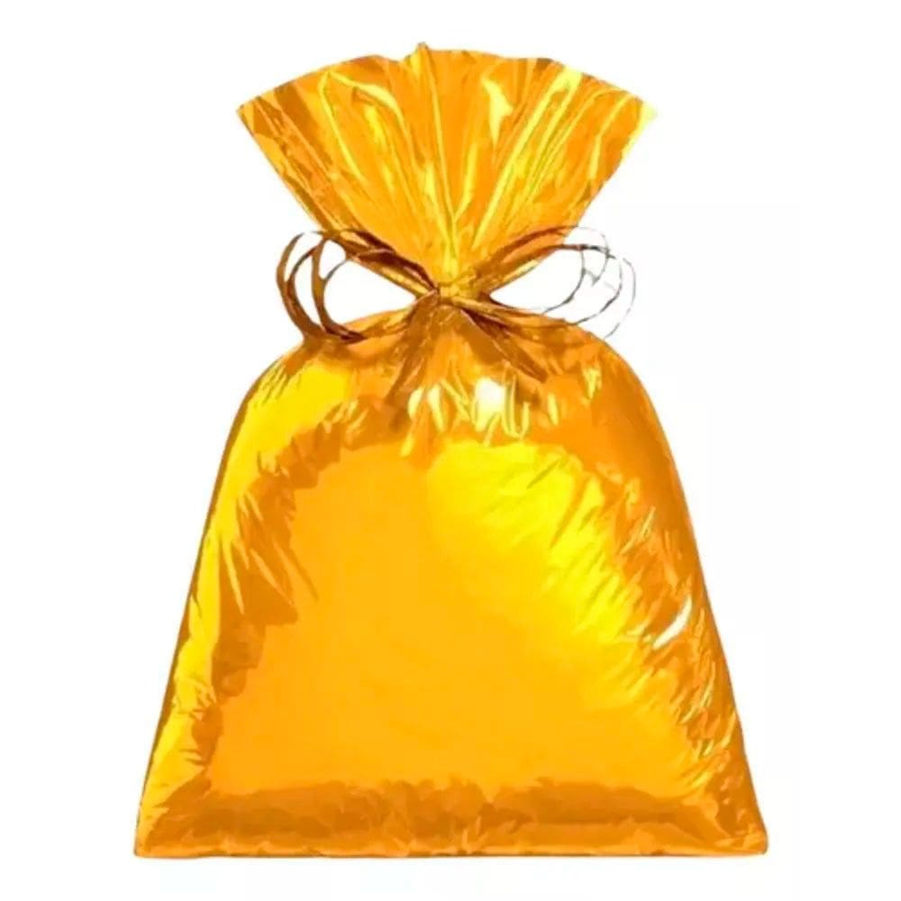 Saco de Presente Metal 15x44 Metalcor Dourado c/50 - Cromus