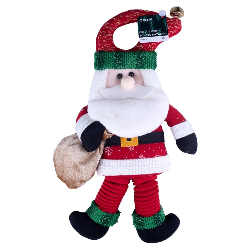Enfeite Bonecos De Porta 38Cm Cazza Vermelho