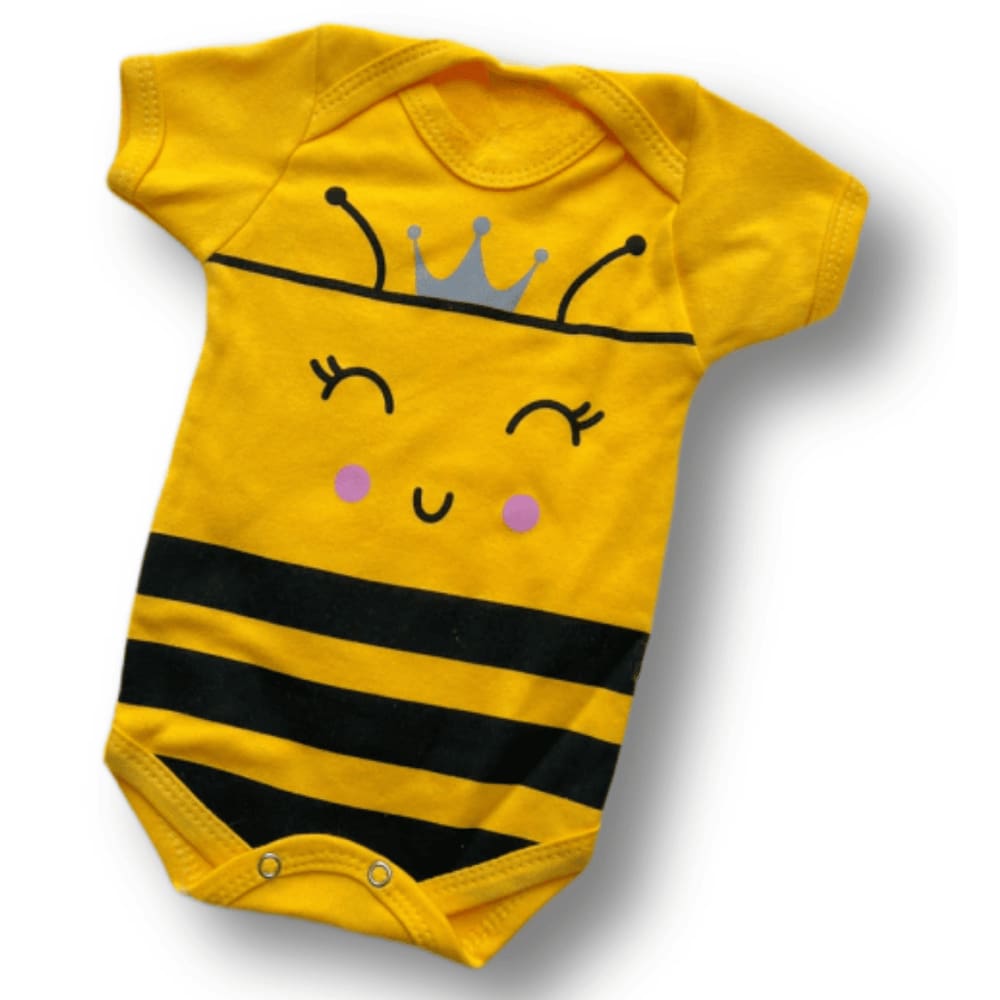 Body Abelha Mesverssario Fantasia Bebe