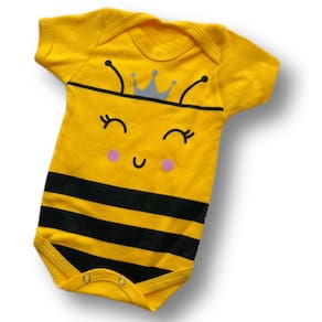 Body Abelha Mesverssario Fantasia Bebe