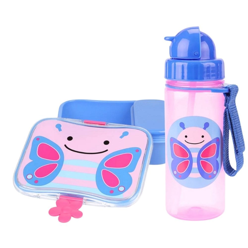 Kit Lanche E Garrafa Com Canudo Zoo Borboleta - Skip Hop