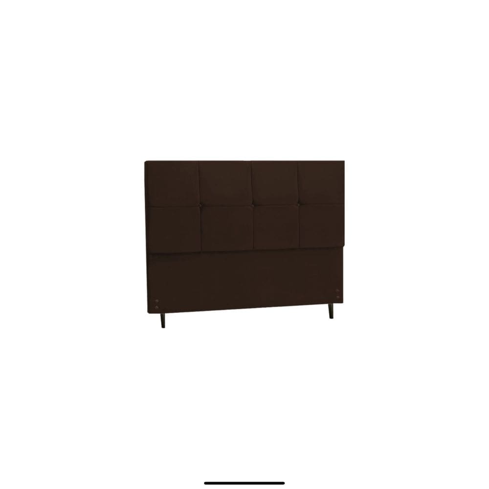Cabeceira Paris Estofada Com Botão de Strass para Cama Box Queen Size 164Cm Marrom 