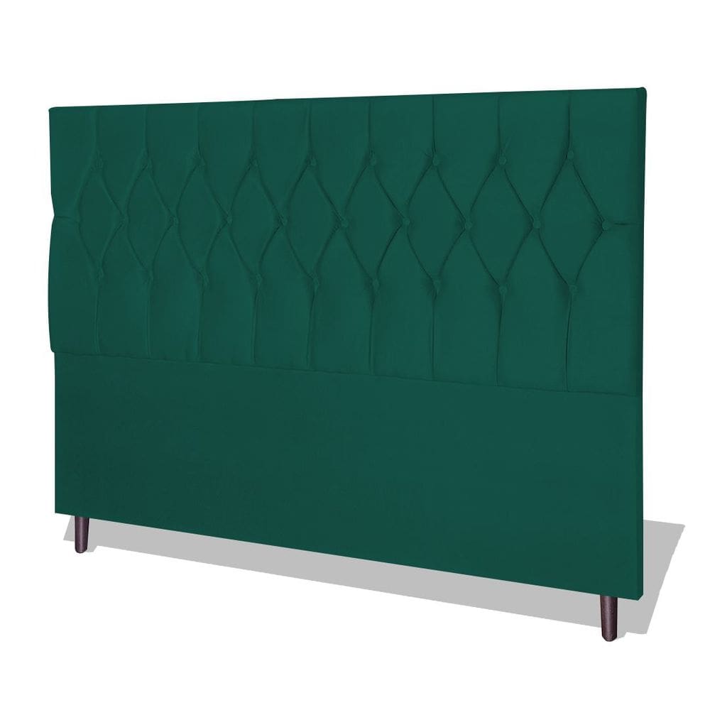 Cabeceira Estofada Box Casal Encosto Para Cama Mdri 144x126 Azul Tiffany