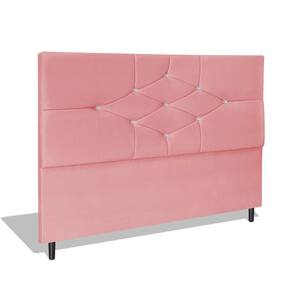 Cabeceira Estofada Box Casal Encosto Para Cama Opala 144x126 Rosa