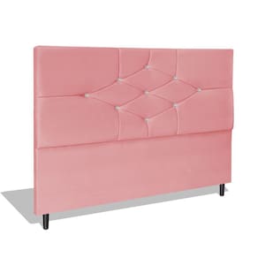 Cabeceira Estofada Box Solteiro Encosto Para Cama Camboriu 94x126 Rosa