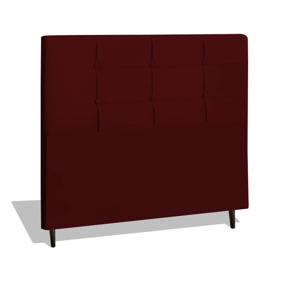 Cabeceira Estofada Box Casal King Size Encosto Para Cama Style 195x126 CM Marsala