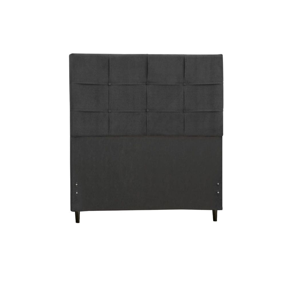 Cabeceira Estofada Box Casal King Size Encosto Para Cama Style 195x126 CM Preto