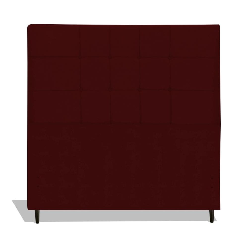 Cabeceira Estofada Box Solteiro Encosto Para Cama Barcelona 94x126 Marsala 