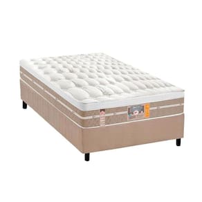 Conjunto Box Solteiro: Colchão Molas Castor Ensacadas Silver Star Air + Base Crc Suede Clean (78x188)