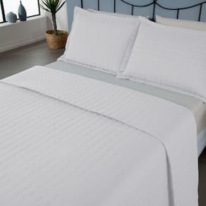 Kit Cobre Leito Copacabana King 3 peças 300 Fios Branco