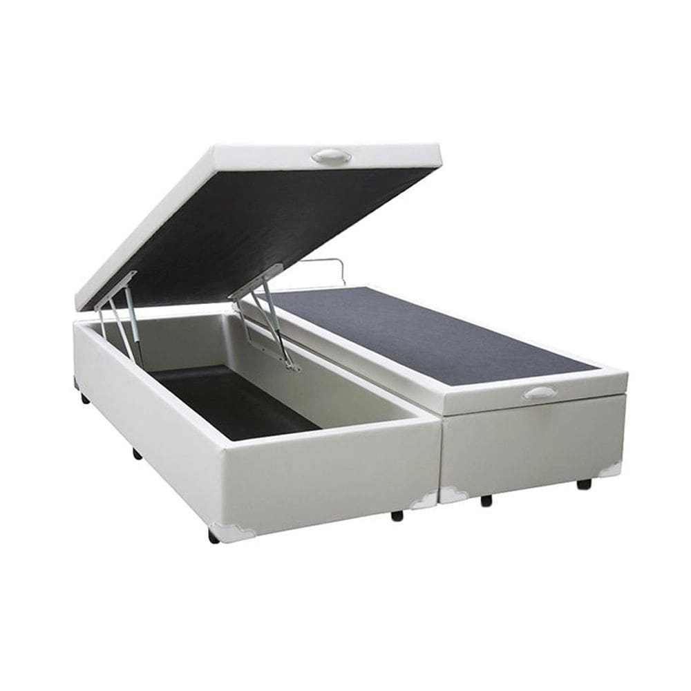 Baú King Bipartido Corino Branco 193x203 Blindado